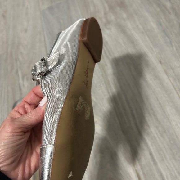 LIKE NEW! Women's Sam Edelman Silver/Mesh Ballet Flat Mary Jane- 8 1/2 - Picture 9 of 12